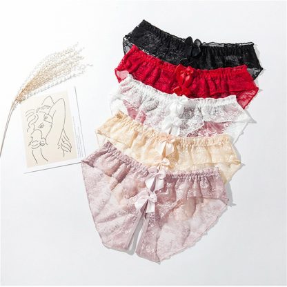 Floral Lace Thongs - Image 5