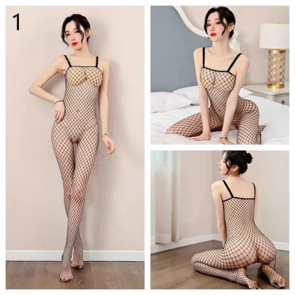 Elegant Fishnet Bodysuit - Image 3