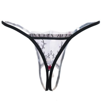 Enchanting Pearl Thong Crotchless G-Strings - Image 6