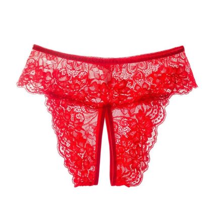 Crotchless Transparent Lace Panties - Image 3